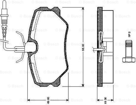 BOSCH 0 986 TB2 136 - Гальмівні колодки, дискові гальма avtolavka.club