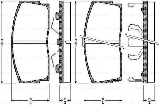 BOSCH 0 986 TB2 132 - Гальмівні колодки, дискові гальма avtolavka.club