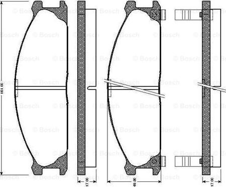 BOSCH 0 986 TB2 123 - Гальмівні колодки, дискові гальма avtolavka.club