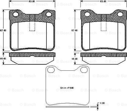 BOSCH 0 986 TB2 176 - Гальмівні колодки, дискові гальма avtolavka.club