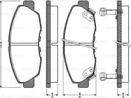 BOSCH 0 986 TB2 178 - Гальмівні колодки, дискові гальма avtolavka.club