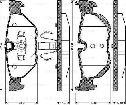 BOSCH 0 986 TB2 899 - Гальмівні колодки, дискові гальма avtolavka.club