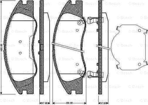 BOSCH 0 986 TB2 892 - Гальмівні колодки, дискові гальма avtolavka.club