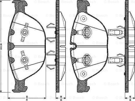 BOSCH 0 986 TB2 847 - Гальмівні колодки, дискові гальма avtolavka.club