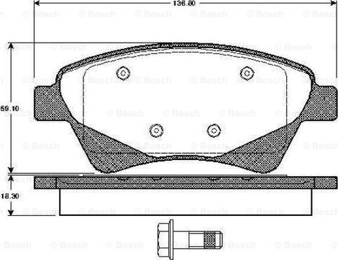 BOSCH 0 986 TB2 852 - Гальмівні колодки, дискові гальма avtolavka.club