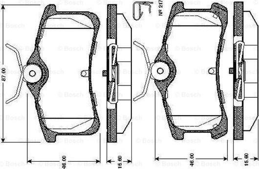 BOSCH 0 986 TB2 865 - Гальмівні колодки, дискові гальма avtolavka.club