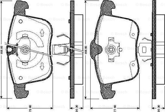 BOSCH 0 986 TB2 867 - Гальмівні колодки, дискові гальма avtolavka.club