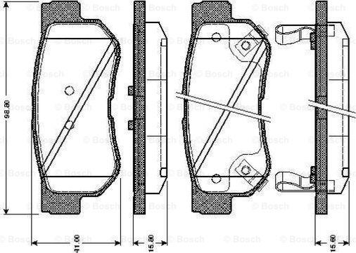 BOSCH 0 986 TB2 804 - Гальмівні колодки, дискові гальма avtolavka.club