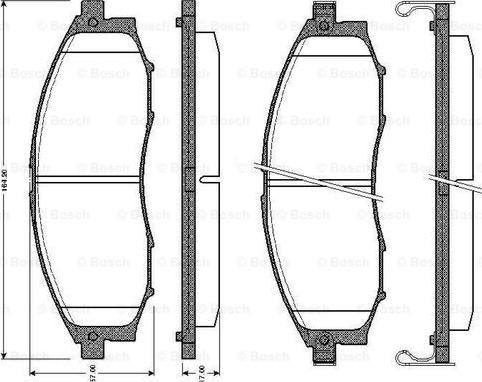 BOSCH 0 986 TB2 805 - Гальмівні колодки, дискові гальма avtolavka.club