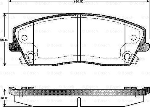 BOSCH 0 986 TB2 886 - Гальмівні колодки, дискові гальма avtolavka.club