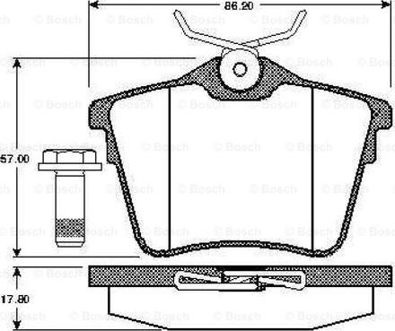 BOSCH 0 986 TB2 881 - Гальмівні колодки, дискові гальма avtolavka.club