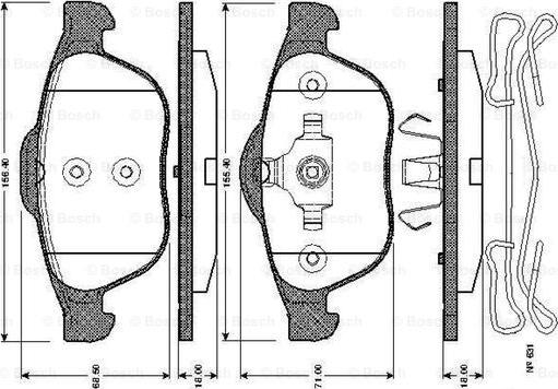 BOSCH 0 986 TB2 831 - Гальмівні колодки, дискові гальма avtolavka.club