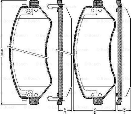 BOSCH 0 986 TB2 826 - Гальмівні колодки, дискові гальма avtolavka.club