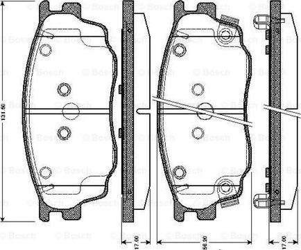 BOSCH 0 986 TB2 822 - Гальмівні колодки, дискові гальма avtolavka.club