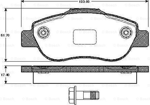 BOSCH 0 986 TB2 879 - Гальмівні колодки, дискові гальма avtolavka.club