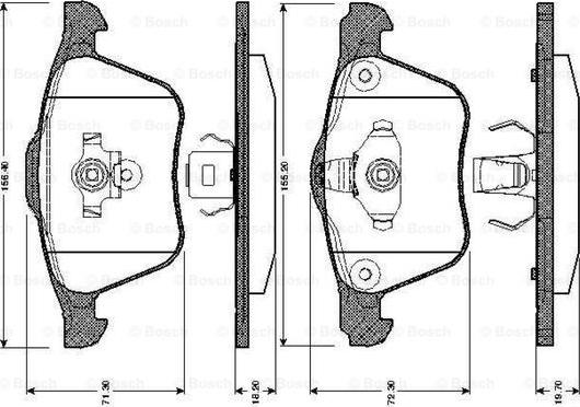 BOSCH 0 986 TB2 875 - Гальмівні колодки, дискові гальма avtolavka.club