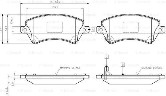 BOSCH 0 986 TB2 397 - Гальмівні колодки, дискові гальма avtolavka.club