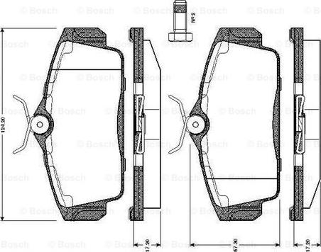 BOSCH 0 986 TB2 346 - Гальмівні колодки, дискові гальма avtolavka.club