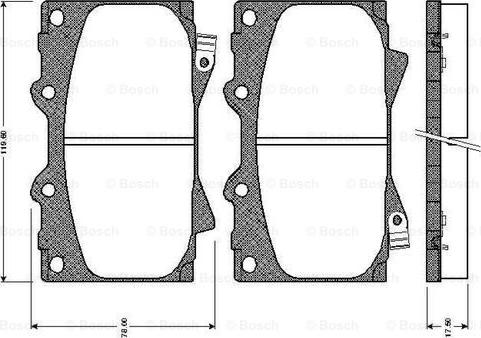 BOSCH 0 986 TB2 348 - Гальмівні колодки, дискові гальма avtolavka.club