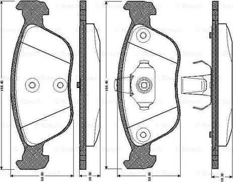 BOSCH 0 986 TB2 356 - Гальмівні колодки, дискові гальма avtolavka.club