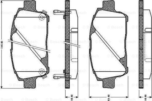 BOSCH 0 986 TB2 367 - Гальмівні колодки, дискові гальма avtolavka.club