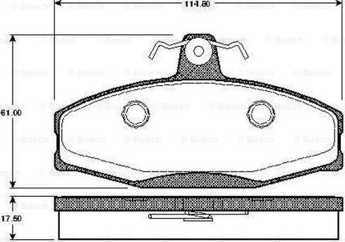 BOSCH 0 986 TB2 305 - Гальмівні колодки, дискові гальма avtolavka.club