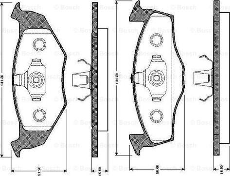 BOSCH 0 986 TB2 301 - Гальмівні колодки, дискові гальма avtolavka.club