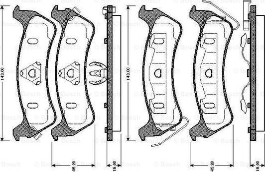 BOSCH 0 986 TB2 308 - Гальмівні колодки, дискові гальма avtolavka.club