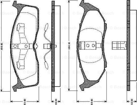 BOSCH 0 986 TB2 302 - Гальмівні колодки, дискові гальма avtolavka.club