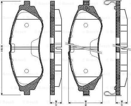 BOSCH 0 986 TB2 317 - Гальмівні колодки, дискові гальма avtolavka.club