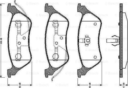 BOSCH 0 986 TB2 388 - Гальмівні колодки, дискові гальма avtolavka.club