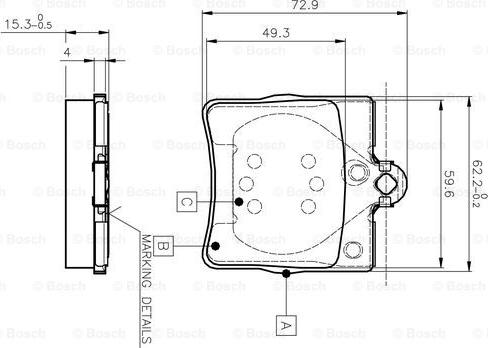 BOSCH 0 986 TB2 334 - Гальмівні колодки, дискові гальма avtolavka.club