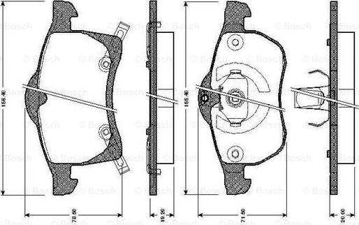 BOSCH 0 986 TB2 335 - Гальмівні колодки, дискові гальма avtolavka.club