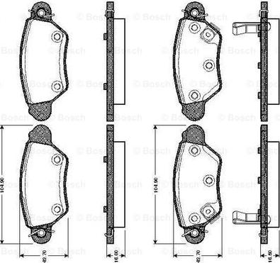 BOSCH 0 986 TB2 336 - Гальмівні колодки, дискові гальма avtolavka.club