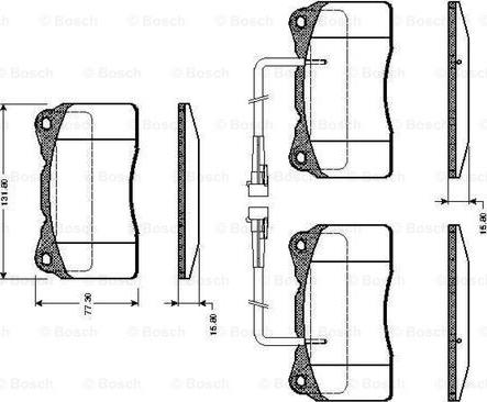 BOSCH 0 986 TB2 329 - Гальмівні колодки, дискові гальма avtolavka.club