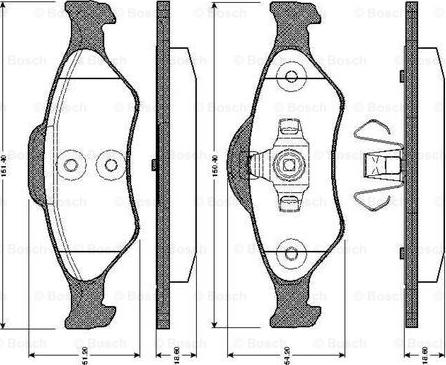 BOSCH 0 986 TB2 374 - Гальмівні колодки, дискові гальма avtolavka.club