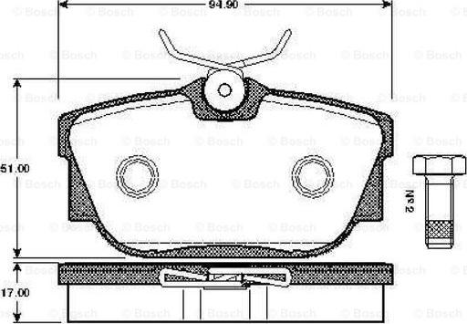 BOSCH 0 986 TB2 375 - Гальмівні колодки, дискові гальма avtolavka.club