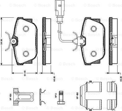 BOSCH 0 986 TB2 376 - Гальмівні колодки, дискові гальма avtolavka.club