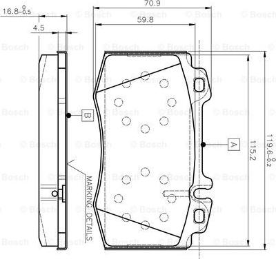 BOSCH 0 986 TB2 377 - Гальмівні колодки, дискові гальма avtolavka.club