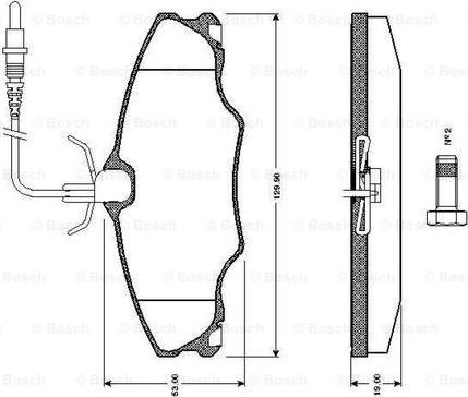 BOSCH 0 986 TB2 296 - Гальмівні колодки, дискові гальма avtolavka.club