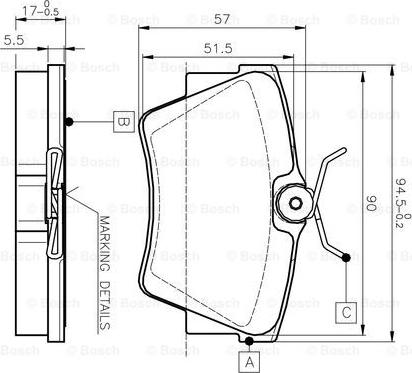 BOSCH 0 986 TB2 290 - Гальмівні колодки, дискові гальма avtolavka.club