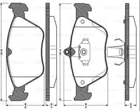 BOSCH 0 986 TB2 256 - Гальмівні колодки, дискові гальма avtolavka.club