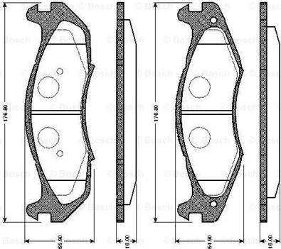 BOSCH 0 986 TB2 253 - Гальмівні колодки, дискові гальма avtolavka.club