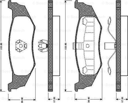 BOSCH 0 986 TB2 260 - Гальмівні колодки, дискові гальма avtolavka.club