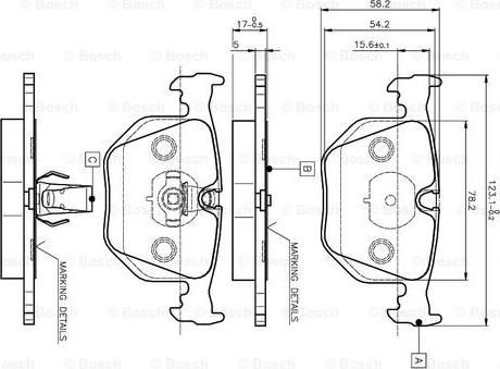 BOSCH 0 986 TB2 204 - Гальмівні колодки, дискові гальма avtolavka.club