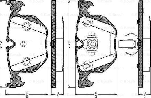 BOSCH 0 986 TB2 206 - Гальмівні колодки, дискові гальма avtolavka.club