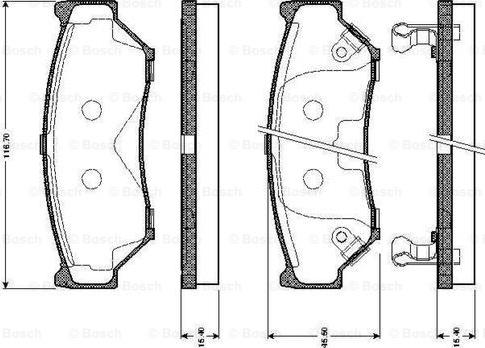 BOSCH 0 986 TB2 211 - Гальмівні колодки, дискові гальма avtolavka.club