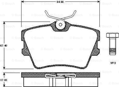 BOSCH 0 986 TB2 289 - Гальмівні колодки, дискові гальма avtolavka.club