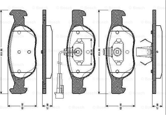 BOSCH 0 986 TB2 285 - Гальмівні колодки, дискові гальма avtolavka.club