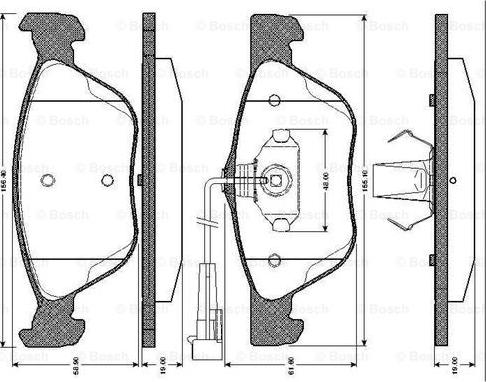 BOSCH 0 986 TB2 286 - Гальмівні колодки, дискові гальма avtolavka.club